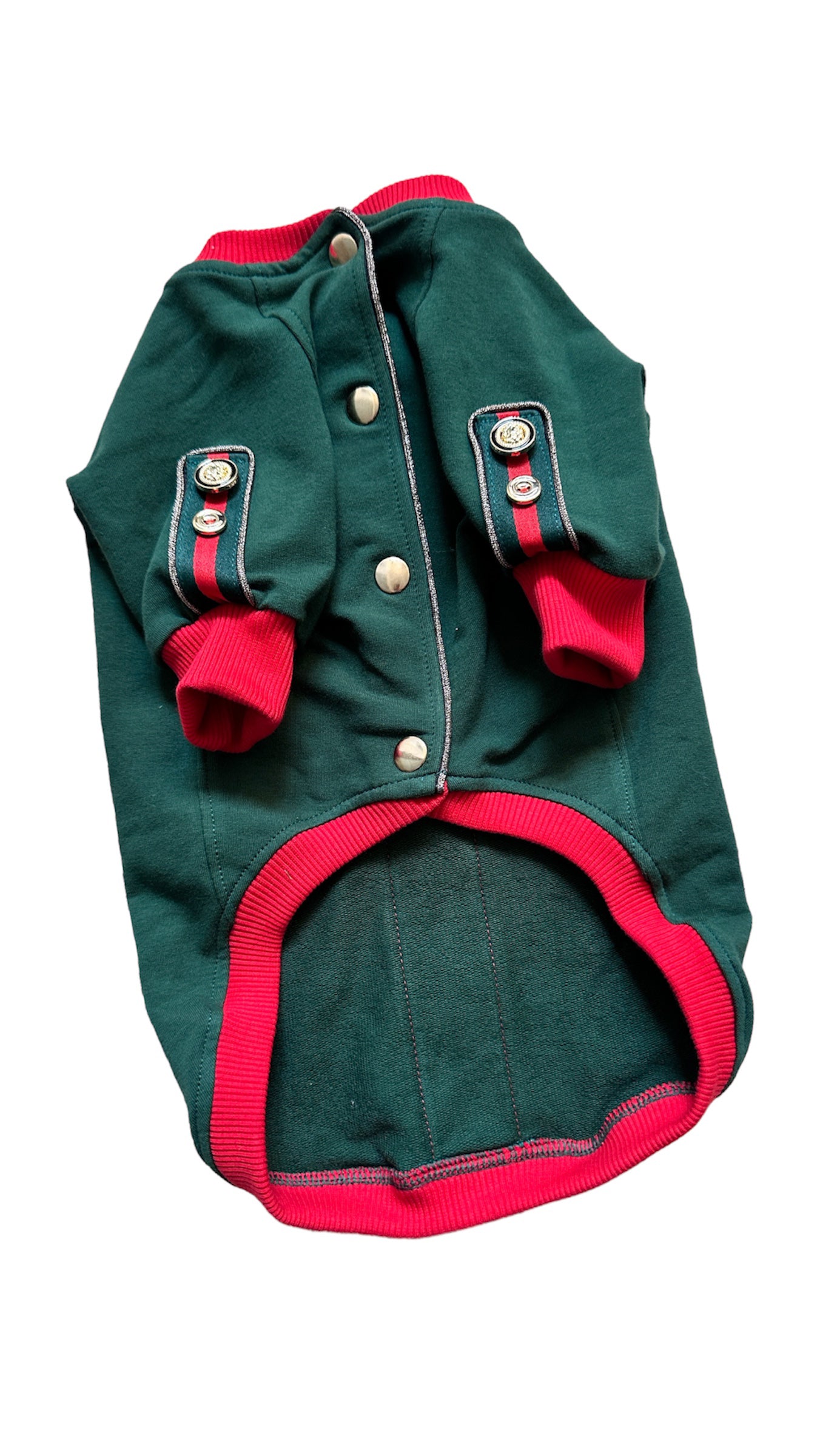 Luxury Green Pawcci Dog Sweater Cardigan